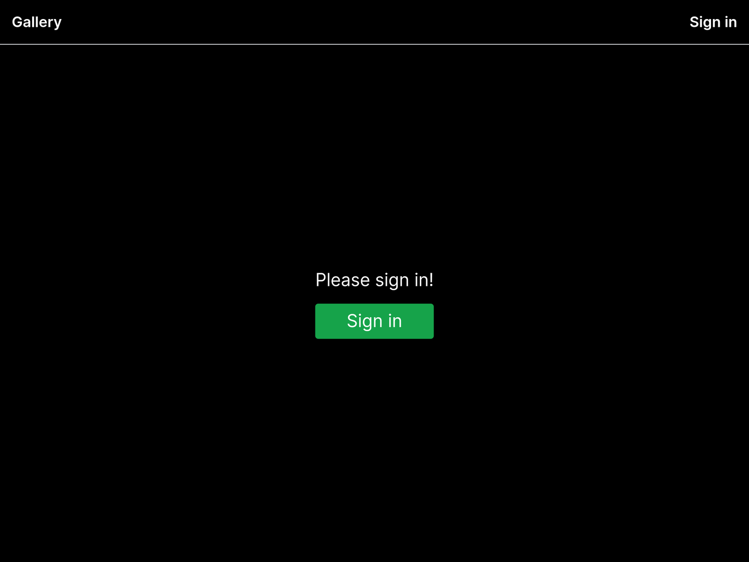 Guest user - message shown to sign in
